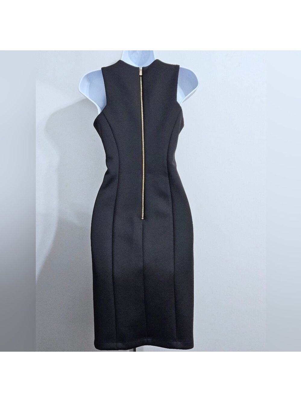 NWOT Vince Camuto Black Sleeveless Sheath Dress Sz 0 - Picture 2 of 6